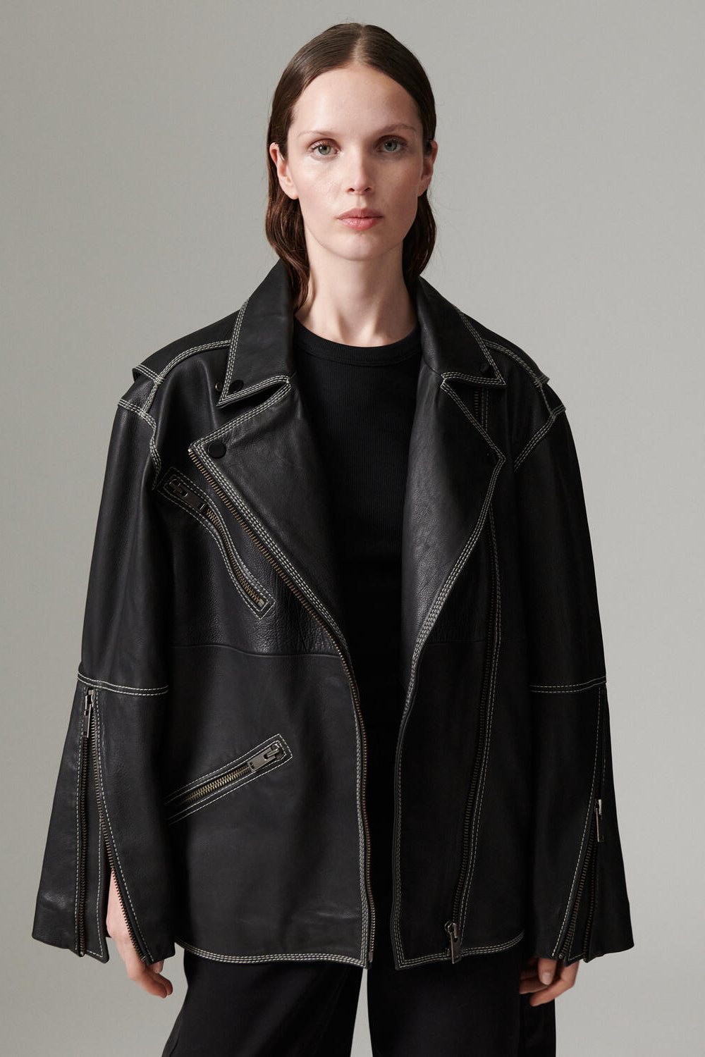 Daygerry Calf læderjakke – Black